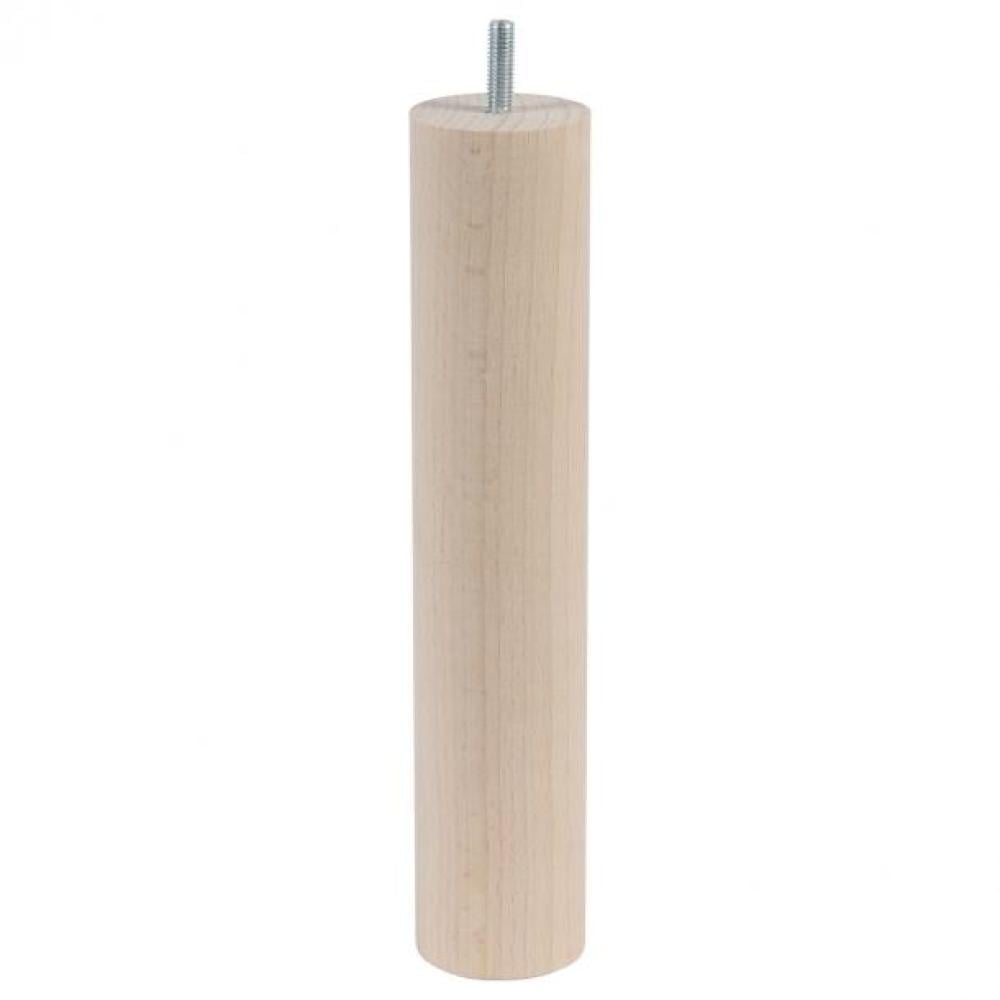 Meubelpoot rond Ø 5 cm en hoogte 25 cm van massief hout (M8) afbeelding