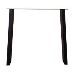 Stalen buiten tafelpoot zwart taps 80 bij 10 cm en hoogte 72 cm  (4 x 10 cm)
