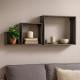 3 houten kubussen wandplanken greywash 40 bij 40 en 15 cm diep