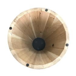 Eiken houten kegel tafelpoot conisch ø 45 cm en hoogte 74 cm