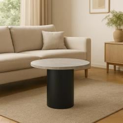 Stalen salononderstel zwart rond Ø26.5 cm en hoogte 35,5 cm Stalen salononderstel zwart rond Ø26.5 cm en hoogte 35,5 cm