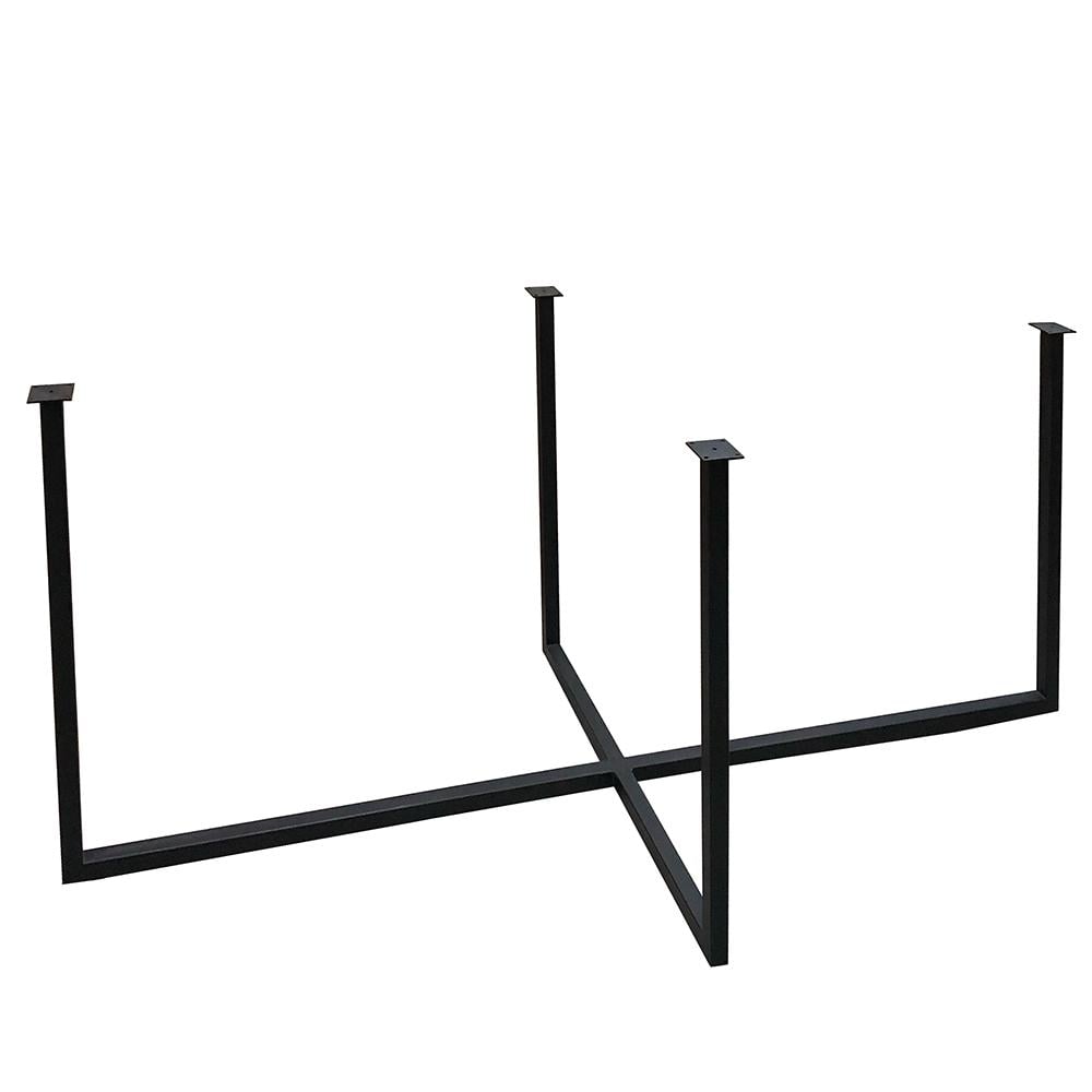 Stalen tafelpoot 178 bij 80 cm en hoogte 75,5 cm  (3 x 3 cm)