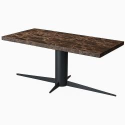 Stalen tafelonderstel zwart kolom 180 bij 78 cm en hoogte 73 cm 