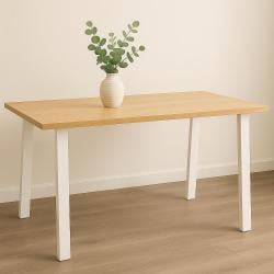 Stalen tafelpoot wit trapezium 80 bij 10 cm en hoogte 72 cm (4 x 10 cm) Stalen tafelpoot wit trapezium 80 bij 10 cm en hoogte 72 cm (4 x 10 cm)