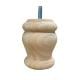 Meubelpoot  rond Ø 9 cm en hoogte 12 cm  van massief hout (M8)