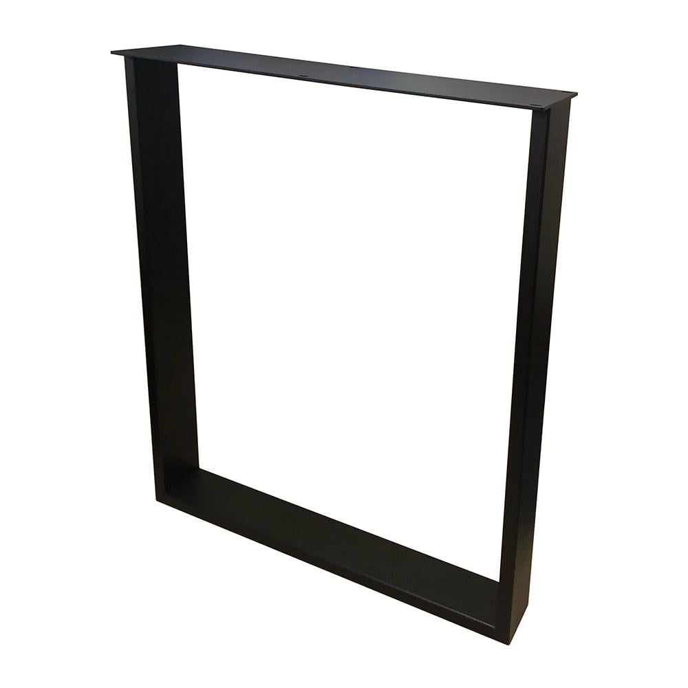 Stalen U bureaupoot zwart 60 bij 8 cm en hoogte 72 cm (2 x 8 cm) afbeelding 1