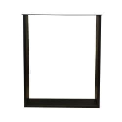 Stalen U bureaupoot zwart 60 bij 8 cm en hoogte 72 cm  (2 x 8 cm)