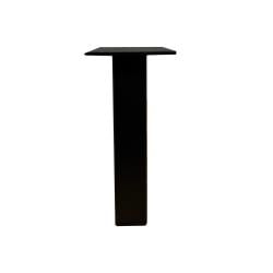 Set stalen rechte tafelpoten zwart vierkant 10 bij 4 cm en hoogte 23,5cm  (10 x 4 cm) - 4 stuks