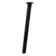 Stalen schuine zwarte tafelpoten 76 bij 10 cm en hoogte 72 cm  (5 x 5 cm) - Set van 2 stuks