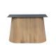Eiken houten kegel tafelpoot ovaal conisch 113 cm en hoogte 73 cm