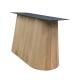 Eiken houten kegel tafelpoot ovaal conisch 113 cm en hoogte 73 cm