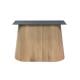 Eiken houten kegel tafelpoot ovaal conisch 90 cm en hoogte 73 cm