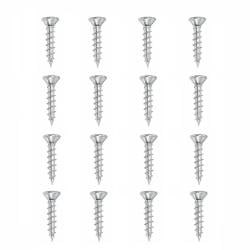 Set stalen schroeven verzinkt rond ø 0,4 cm en lengte 2 cm  - 16 stuks