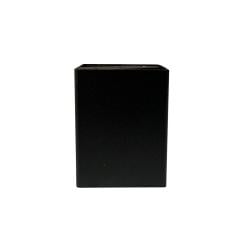 Stalen meubelpoot zwart vierkant 8 bij 8 cm en hoogte 10 cm