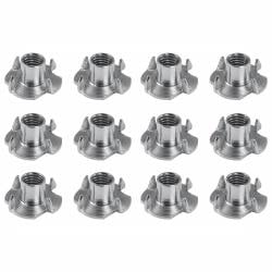 Stalen inslagmoer verzinkt rond ø 0,9 cm en hoogte 1,1 cm  (M8)  - 12 stuks