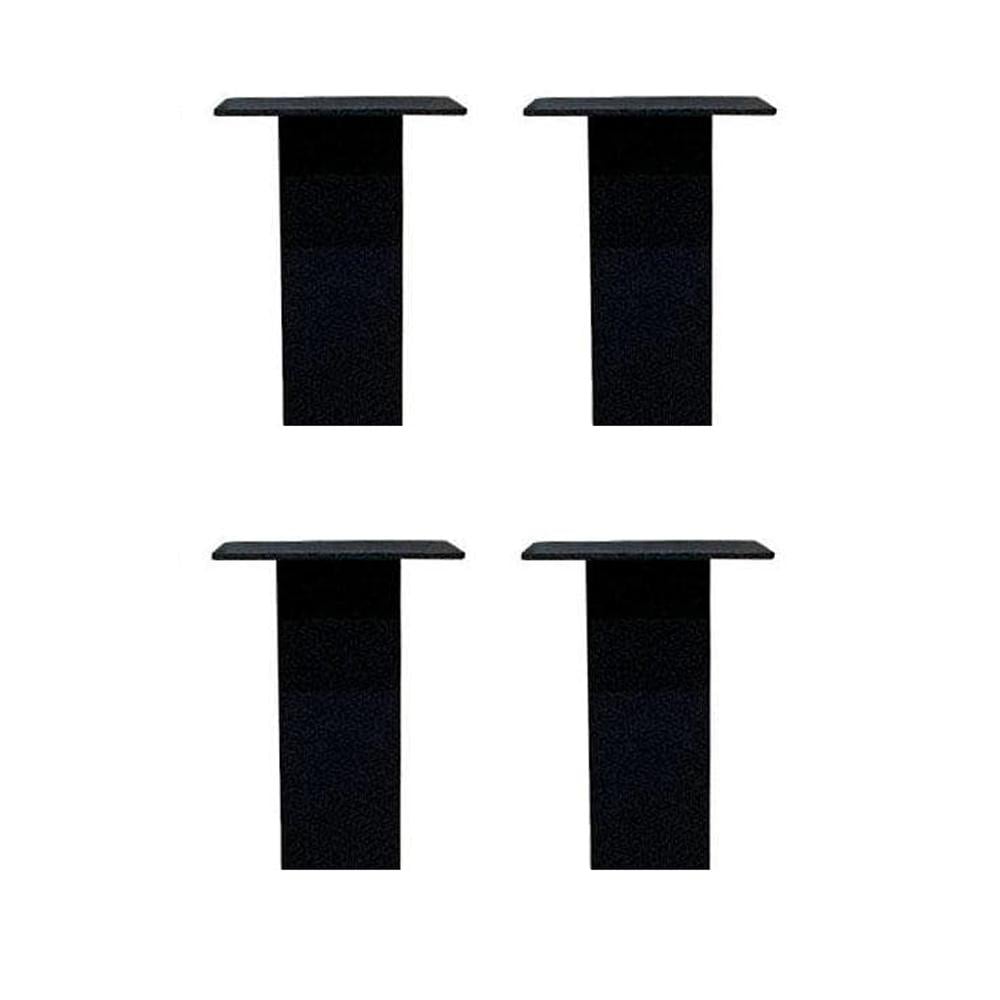 Furniture Legs Europe Stalen tafelpoot zwart vierkant 6 bij 6 cm en hoogte 25 cm (6 x 6 cm) - 4 stuks