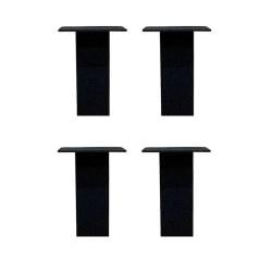 Stalen tafelpoot zwart vierkant 6 bij 6 cm en hoogte 25 cm  (6 x 6 cm) - 4 stuks