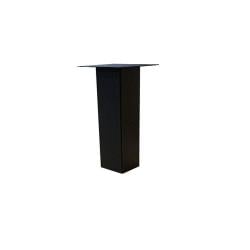 Stalen tafelpoot zwart vierkant 6 bij 6 cm en hoogte 25 cm  (6 x 6 cm) - 4 stuks
