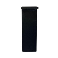 Stalen meubelpoot zwart rechthoek 1,5 bij 4 cm en hoogte 12 cm  (1,5 x 4 cm)