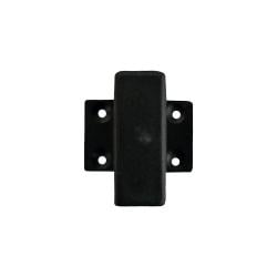 Stalen meubelpoot zwart rechthoek 1,5 bij 4 cm en hoogte 12 cm  (1,5 x 4 cm)