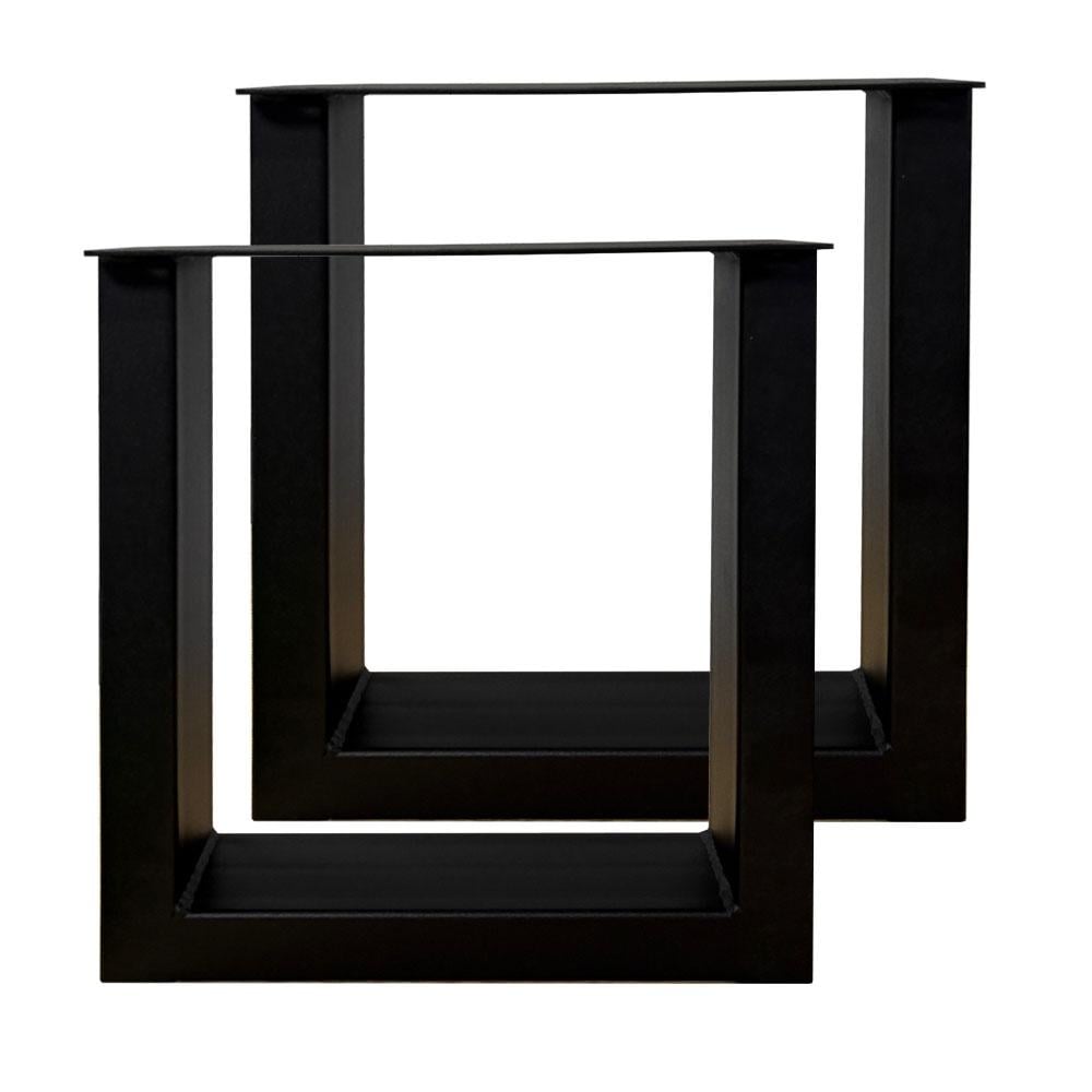 Furniture Legs Europe Set stalen U bankpoten 36 bij 8 cm en hoogte 41 cm zwart (4 x 8 cm) - 2 stuks