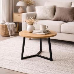 Stalen salononderstel zwart rond ø 50 cm en hoogte 36 cm  (2 x 2 cm)