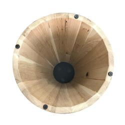 Eiken houten kegel tafelpoot conisch ø 56 cm en hoogte 74 cm