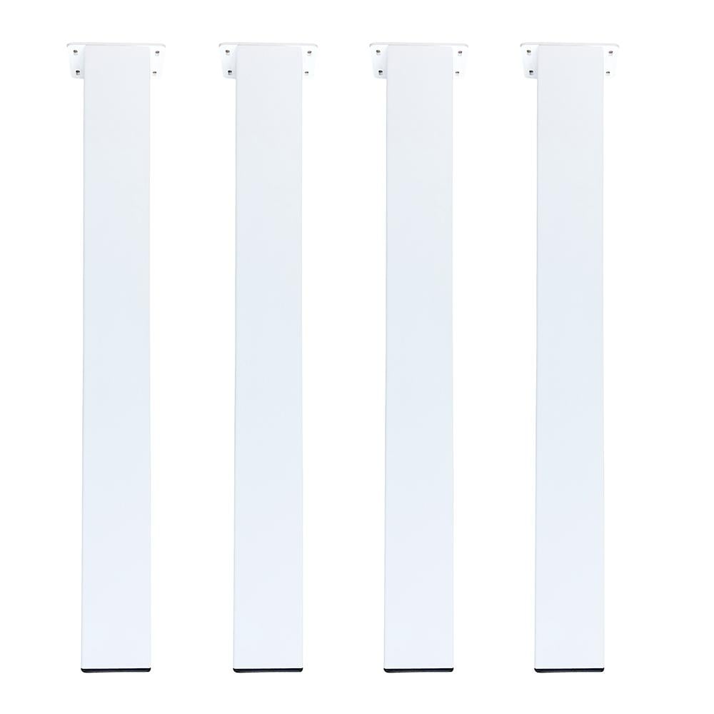 Furniture Legs Europe Set stalen tafelpoten wit vierkant 8 bij 8 cm en hoogte 72 cm (8 x 8 cm) - 4 stuks