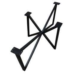 Stalen onderstel zwart vlinder 153 bij 87 cm en hoogte 73 cm (3 x 3 cm) Stalen onderstel zwart vlinder 153 bij 87 cm en hoogte 73 cm (3 x 3 cm)