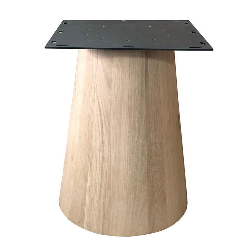 Eiken houten kegel tafelpoot conisch ø 56 cm en hoogte 74 cm afbeelding 1