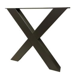 Premium stalen X tafelpoot 76 bij 10 cm en hoogte 72 cm anodic brown (10 x 10 cm)