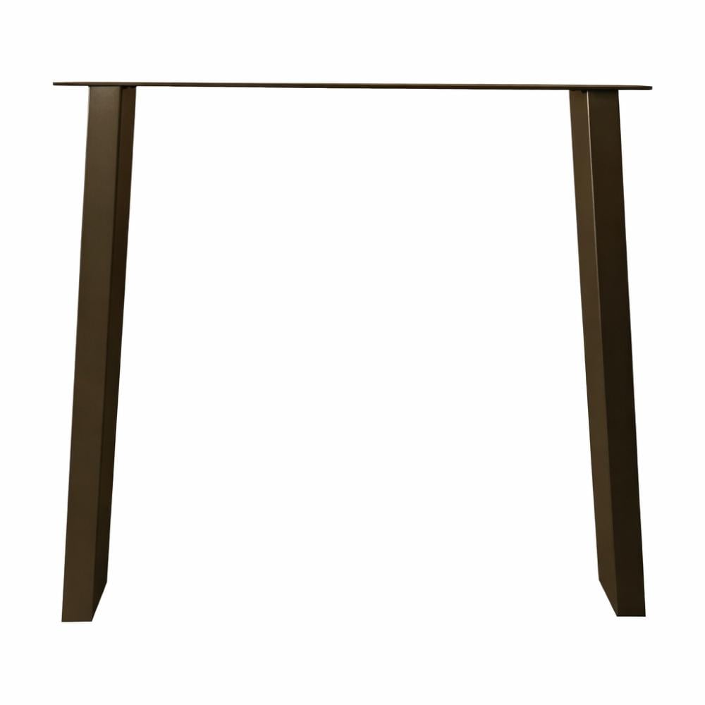 Stalen tafelpoot anodic bronze trapezium 76 bij 10 cm en hoogte 72 cm (4 x 10 cm) afbeelding 1
