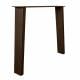 Stalen tafelpoot anodic bronze trapezium 76 bij 10 cm en hoogte 72 cm  (4 x 10 cm)
