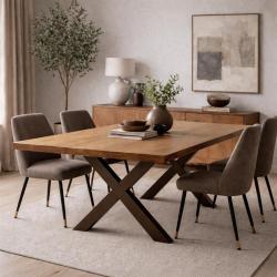 Premium stalen X tafelpoot 76 bij 10 cm en hoogte 72 cm anodic bronze (10 x 10 cm) Premium stalen X tafelpoot 76 bij 10 cm en hoogte 72 cm anodic bronze (10 x 10 cm)