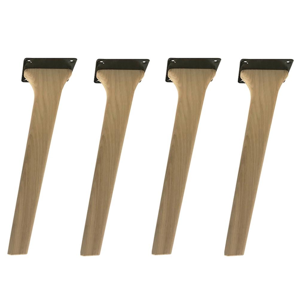 Furniture Legs Europe Eiken schuine tafelpoot 40 cm van massief hout 11 x 3 cm - set van 4 stuks