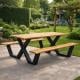 Picknick X tafelpoot 179 lang en hoogte 71 cm (8 x 8 cm)