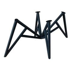 Stalen matrix zwart spinpoot lengte 150 cm bij 74 cm, hoogte 73 cm en buis ø 7,6 cm