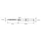 Plankdrager pin voor blinde bevestiging lengte 12 cm met draagvermogen van 85 kg - Set van 2