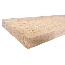 Wandplank oud eiken 80 bij 30 cm van 4 cm dik massief hout met rechte randen
