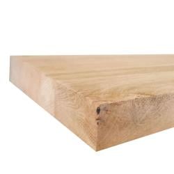 Wandplank eiken 130 bij 30 cm van 4 cm dik massief hout met rechte randen