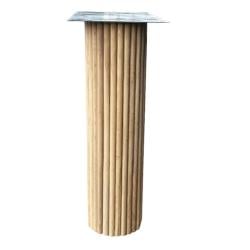 Wang eiken hout ribbel 55 bij 20 cm en hoogte 73,5cm - 2 stuks