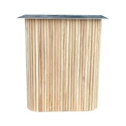 Wang eiken hout ribbel 55 bij 20 cm en hoogte 73,5cm - 2 stuks