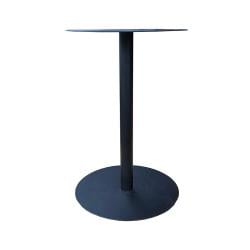 Stalen bistro tafelpoot met massieve plaat zwart vierkant koker ⌀6 cm en hoogte 75 cm