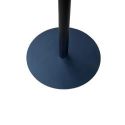 Stalen bistro tafelpoot met massieve plaat zwart vierkant koker ⌀6 cm en hoogte 75 cm