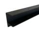Massief stalen u-vorm muurbeugel zwart lengte 80 cm en hoogte 5 cm
