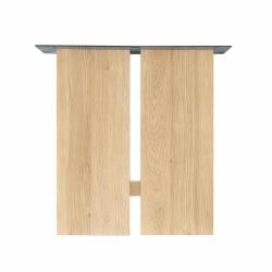 Set H-poten massief eiken 65 x 4 cm en hoogte 74 cm (30 x 4 cm) - 2 stuks