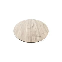 Eiken salon tafelblad rond, diameter 40 cm en dikte 4 cm massief eiken