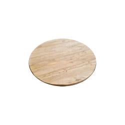 Salon tafelblad rond, diameter 50 cm en dikte 4 cm massief duurzaam elmwood