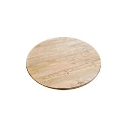 Salon tafelblad rond, diameter 60 cm en dikte 4 cm massief duurzaam elmwood