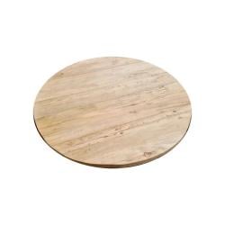 Salon tafelblad rond, diameter 70 cm en dikte 4 cm massief duurzaam elmwood